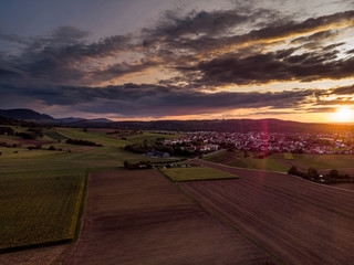 Sonnenuntergang im Schwäbischen Albvorland