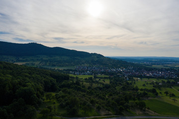 Fototapeta na wymiar Sonnenuntergang im Schwäbischen Albvorland