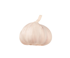 Garlic bulb isolated on white background, food ingredient,benefits for reducing blood pressure and decrease blood cholesterol levels(with clipping path)