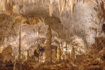 Veils and Stalagmites Carlsbad Caverns