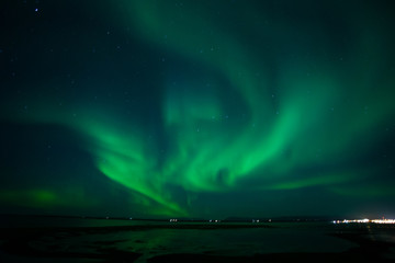 Northern Lights near Borgarnes Iceland