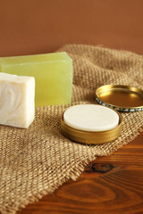 Three different types of soap