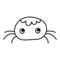 Obraz premium happy halloween celebration cute spider cartoon line style