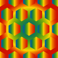 Fototapeta premium hexagon gradient pattern vector illustration
