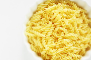 Boiled short pasta prepared for Italian cooking image