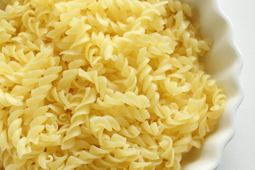 Boiled short pasta prepared for Italian cooking image