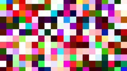 Random Rainbow Pixel Tile Square Dancefloor - Abstract Background Texture