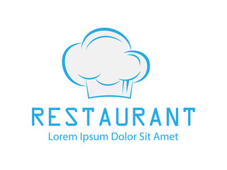 Chef Hat And Restaurant Logo -Isolated On White. Vector Illustration For Food Icon, Cooking Hat, Kitchen,Bar And Chef Logo Design.Restaurant And Chef Hat Logo For Bistro, Cook Elements And Food Labels