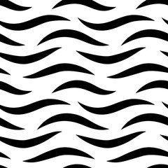 Zebra pattern black white vector illustration 