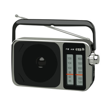 Vector Illustration Portable Am Fm Radio