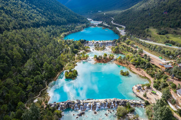 lue Moon Valley in Jade Dragon Snow Mountain, Lijiang, Yunnan China