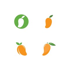 Mango logo flat design vector