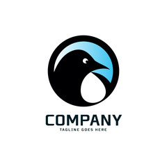 Penguin Logo Icon on the white background