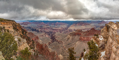 scenic view to Grand Canyon in sunset