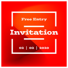 Invitation colorful background 2020 meet up kid sport gradient frame