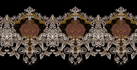 Decorative elegant luxury design.Vintage elements in baroque, rococo style.Design for cover, fabric, textile, wrapping paper .