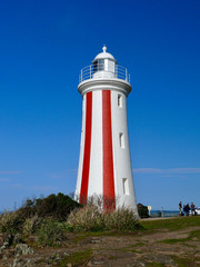 Fototapeta na wymiar A view of the Mersey Bluff Lighthouse near Devonport, Tasmania.