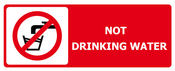 Not drinking water sign