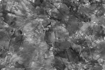 Abstract modern black and white painting . Dry brush painted paper , canvas , wall . Textured monochrome background.