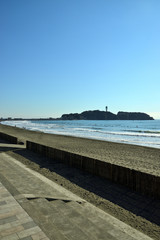 江の島 神奈川県藤沢市鵠沼海岸の風景