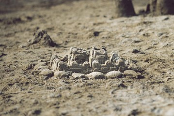 Sandcastle at the beach