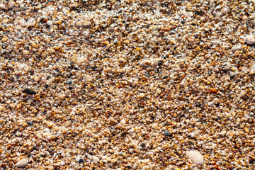 sea pebbles colored granite on the beach