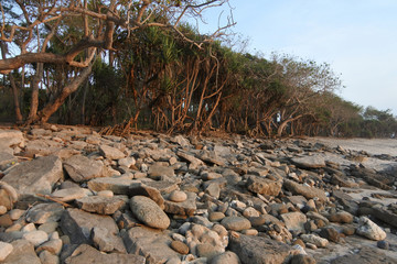 Beautiful Papuma Beach In Jember East Java Indonesia