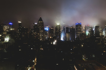 New York City on a dark and stormy night