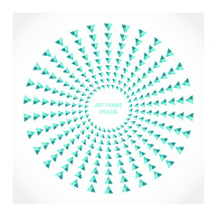 Radial triangles in circle form. Fireworks explosion background. Circular design element. Abstract geometric star rays. Design element for medical, treatment, cosmetic emblem