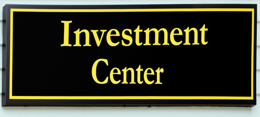 Investment Center sign