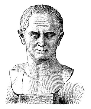 Marcus Tullius Cicero, vintage illustration