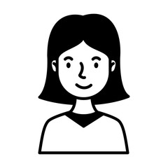 woman avatar character line style