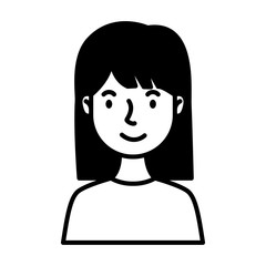 woman avatar character line style