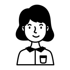 woman avatar character line style