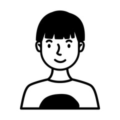 man avatar character line style