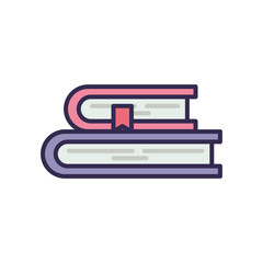 education text books pile icons