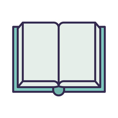 education text book open isolated icon