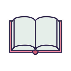 education text book open isolated icon