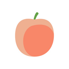 Peach icon,vector illustration. Flat design style. vector peach icon illustration isolated on White background, peach icon Eps10. peach icons graphic design vector symbols