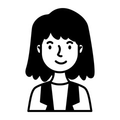woman avatar character line style
