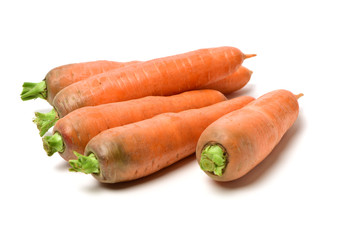 Fresh carrot on a white background