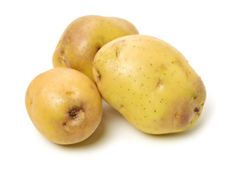 New potato isolated on white background 
