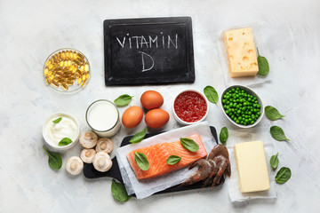 Vitamin D foods and capsulas. For Eye, bone and immune systems health, blood pressure regulation....