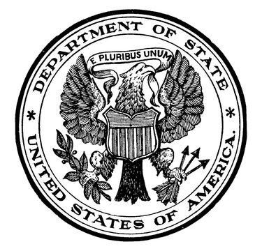 The Seal Of The State Department Of The United States, Vintage Illustration