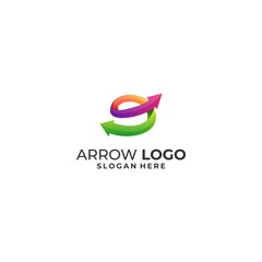 Arrow Concept Illustration Vector Design Template.