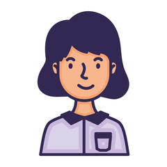 woman avatar character fill style