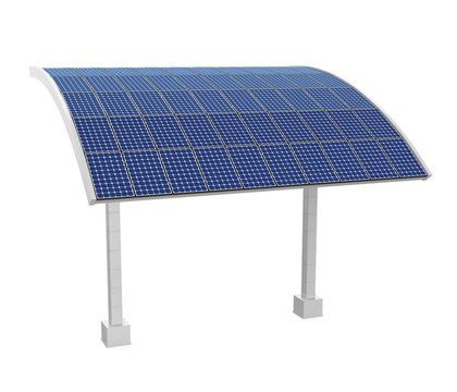 Solar Parking Canopies Isolated