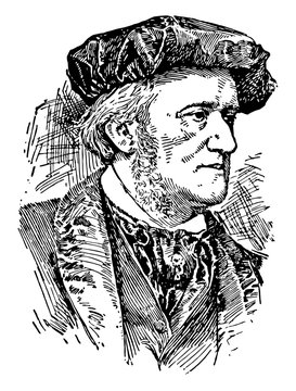 Wilhelm Richard Wagner, vintage illustration