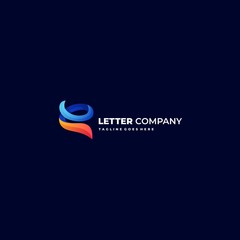 Abstract Letter E illustration vector Design template.