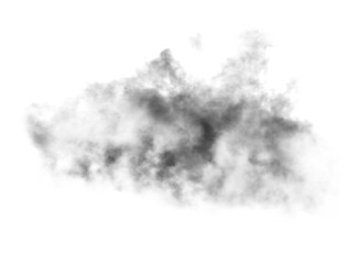 Black smoke on white background. Black smoke texture